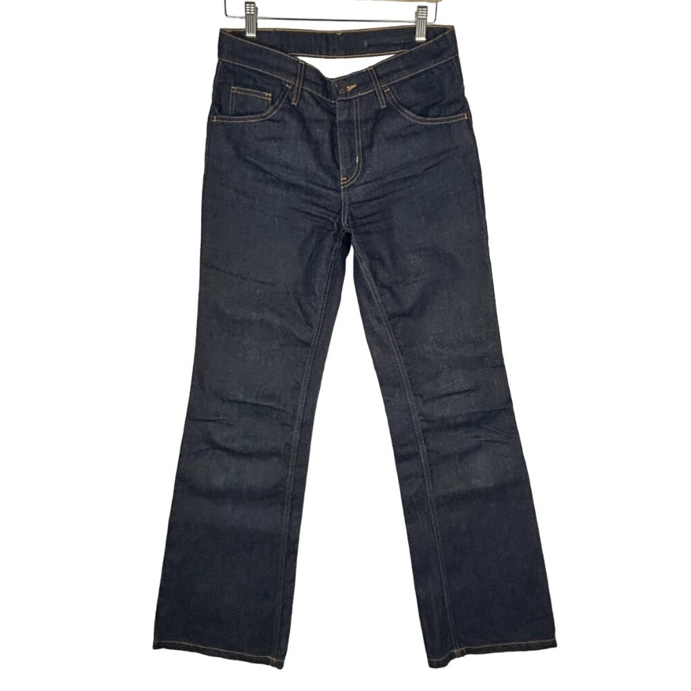 Zara Women Jeans 30x31 Studio‎ Blue Mid-Rise Boot Cut Dark Wash